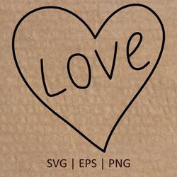 Valentines Day SVG | Large Doodle Heart PNG | Love Heart Svg | Valentine SVG | Cricut Svg File Digital Download | 009