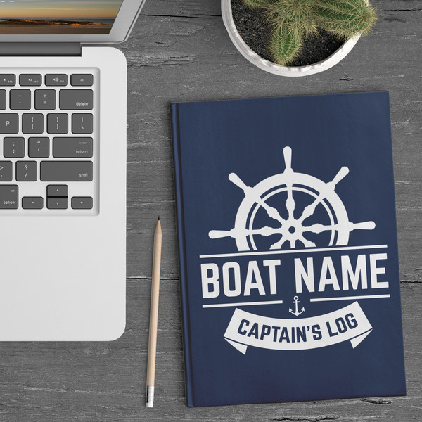 Captain's log personalized hardcover journal Boat accessories.png
