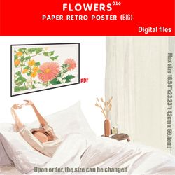 016 retro poster (big) flowers
