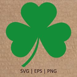 Green Shamrock Svg | St Patrick's Day SVG | Big Clover PNG | SVG DIGITAL File | Cricut Svg File Digital Download | 015