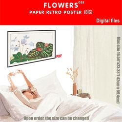 055 Retro poster (BIG) FLOWERS