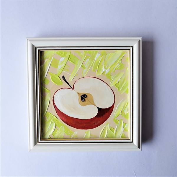 Fruit-mini-painting-red-apple-small-decor-kitchen-wall-framed-art.jpg