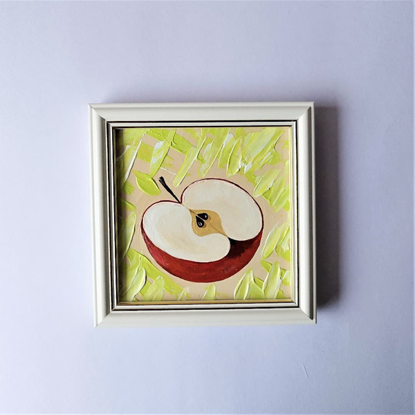 Fruit-painting-impasto-half-red-apple-small-wall-decor-for-dining-room.jpg