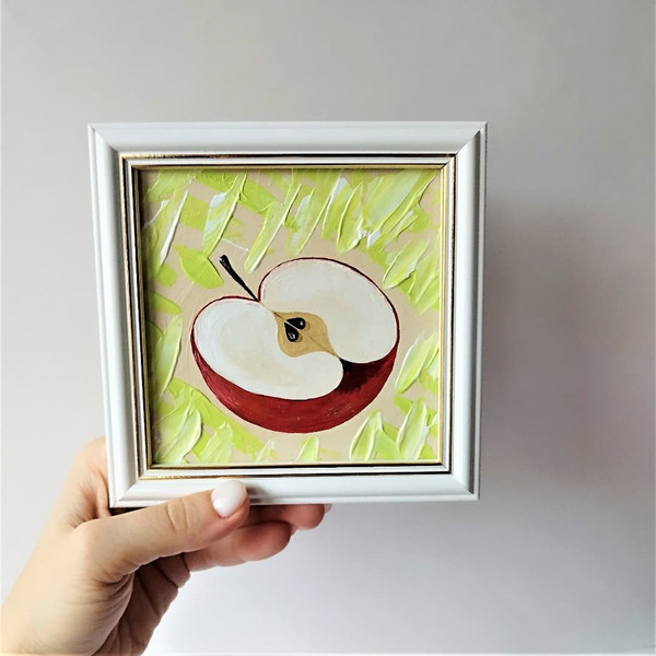 Half-red-apple-acrylic-painting-small-wall-art-for-kitchen-impasto-style.jpg