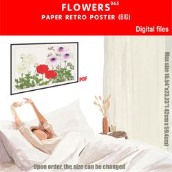 065 Retro poster (BIG) FLOWERS