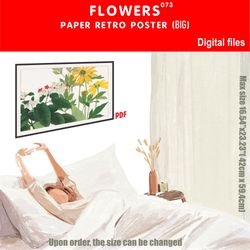 073 Retro poster (BIG) FLOWERS