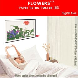 075 Retro poster (BIG) FLOWERS