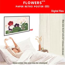 079 retro poster (big) flowers