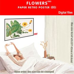 083 retro poster (big) flowers