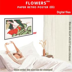085 Retro poster (BIG) FLOWERS