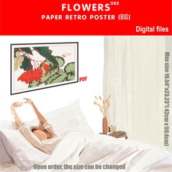 085 retro poster (big) flowers