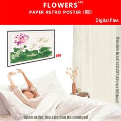091 Retro poster (BIG) FLOWERS