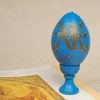 Hand painted Easter egg with Virgin Mary icon