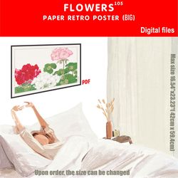 105 Retro poster (BIG) FLOWERS