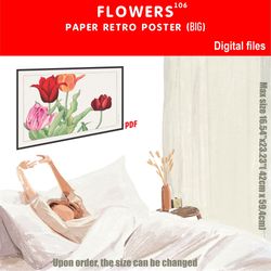 106 retro poster (big) flowers