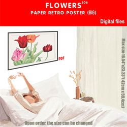 106 Retro poster (BIG) FLOWERS