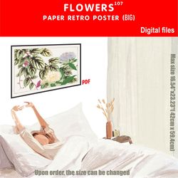 107 Retro poster (BIG) FLOWERS