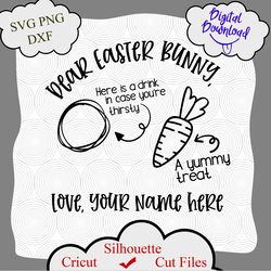 dear easter bunny carrot plate tray digital, easter bunny plate svg, easer plate svg, bunny carrot svg, dxf, png, easter