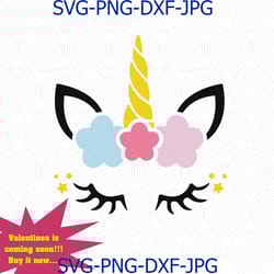 unicorn svg, unicorn eyelashes, unicorn birthday svg, magical unicorn svg, unicorn face svg, cricut, silhouette cut file