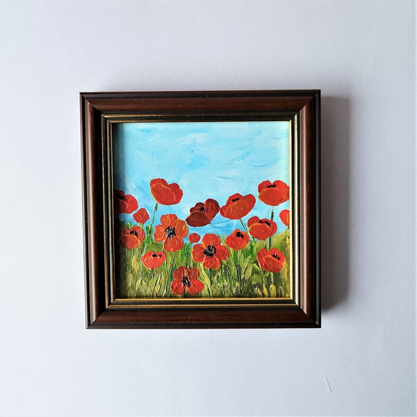 Impasto-landscape-painting-poppy-flowers-framed-art-small-wall-decor.jpg