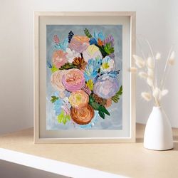 digital painting for printing art bouquet of flowers digital file print digital download
