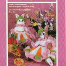 Digital Vintage Patterns Cochet Dress for Dolls and Toys Carrot Cottontail\14 sizes