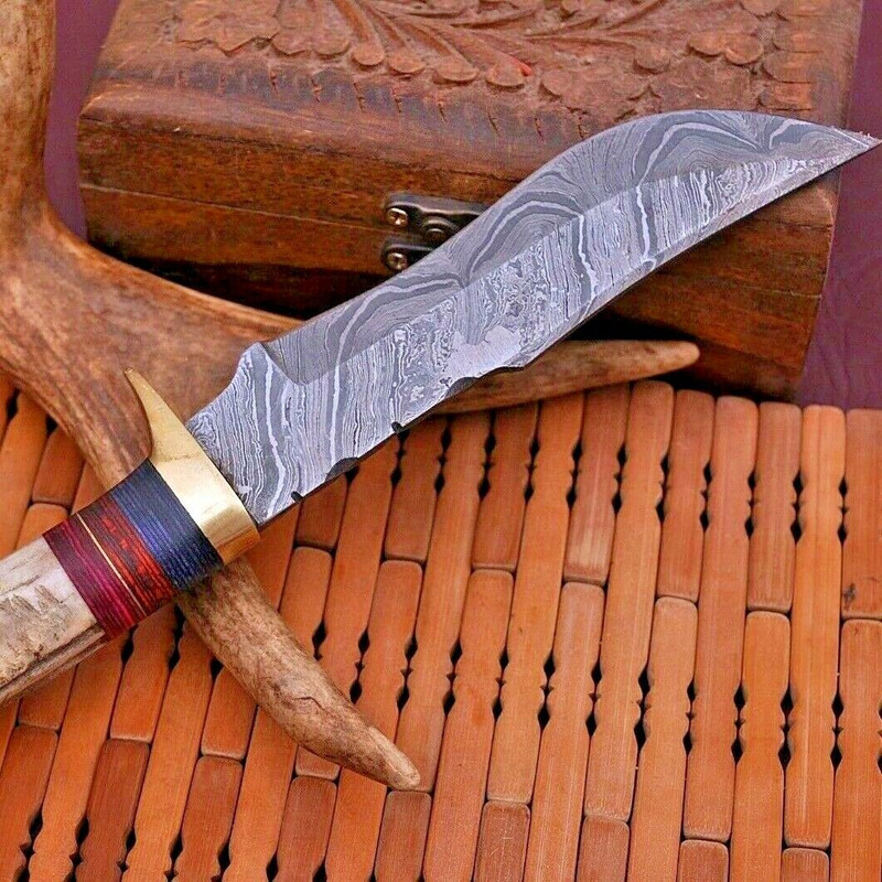 HANDMADE HUNTING KNIFE Outdoor Tactical Survival Kit Camping Fixed Blade Knife1.jpg