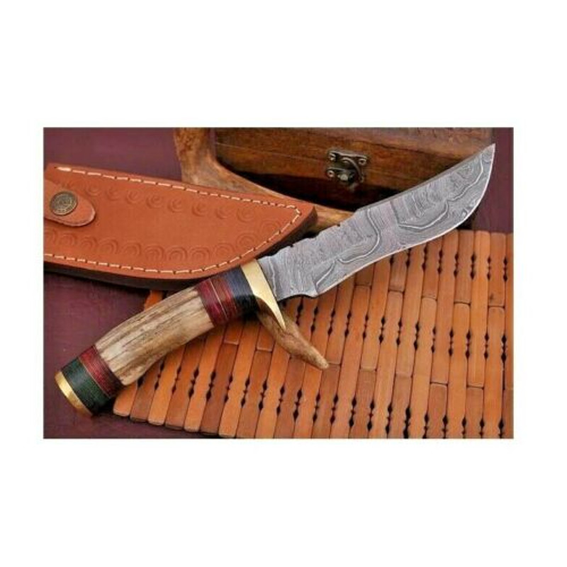 HANDMADE HUNTING KNIFE Outdoor Tactical Survival Kit Camping Fixed Blade Knife3.jpg