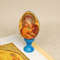 Hand painted Easter egg with Virgin Mary icon
