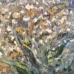 Lillies of the valley oil painting