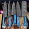 Handmade Damascus Chef Set of 5