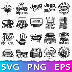Jeep SVG, Jeep Decals SVG, Cricut Jeep Designs, Jeep Cricut PNG, Jeep Silhouette SVG