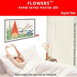 116 Retro poster (BIG) FLOWERS