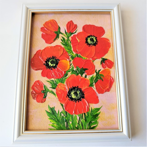 Poppy-flower-painting-acrylic-framed-art-impasto-wall-decor.jpg