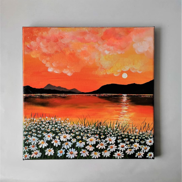 Daisies-wall-art-canvas-sunset-painting-impasto-acrylic-texture-artwork.jpg