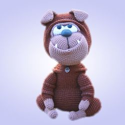 Amigurumi dog,, crochet bulldog, dog lover gift, birthday gift