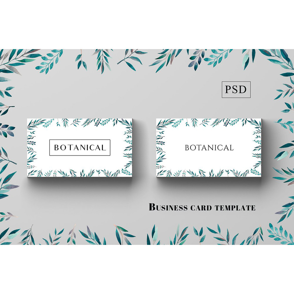 Botanical business card template