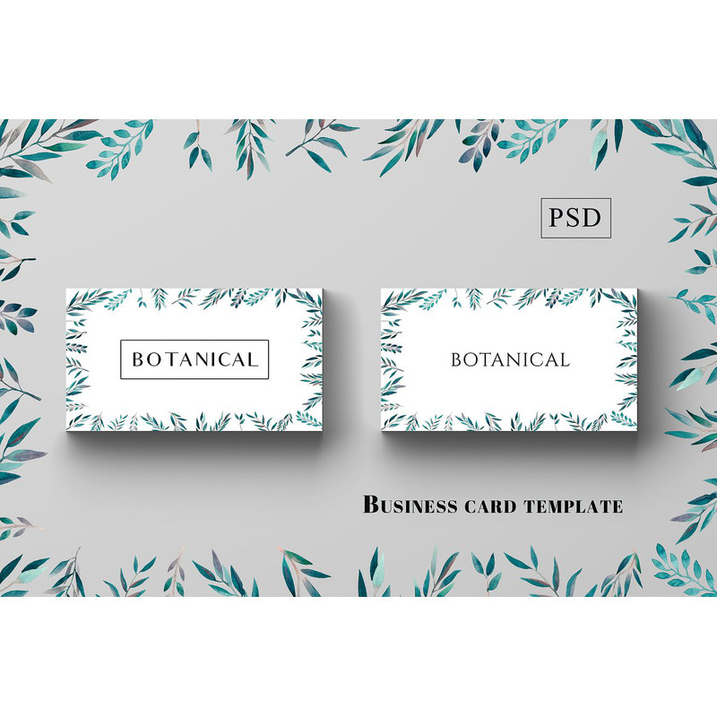 Botanical business card template