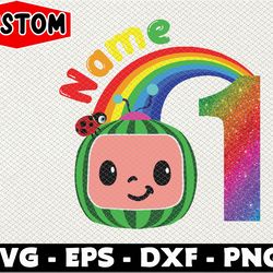 cocomelon personalized birthday, cocomelon custom, svg, eps, png, dxf, digital download c36
