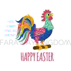 easter party holy holiday cock rooster vector illustration