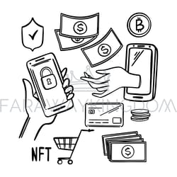 ecommerce digital art sale online transaction for crypto