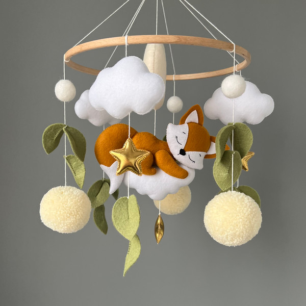 baby mobile with fox