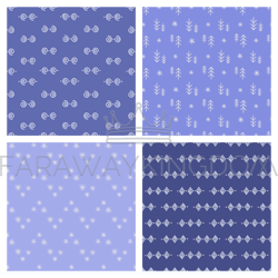 eskimo set winter seamless pattern vector illustration print