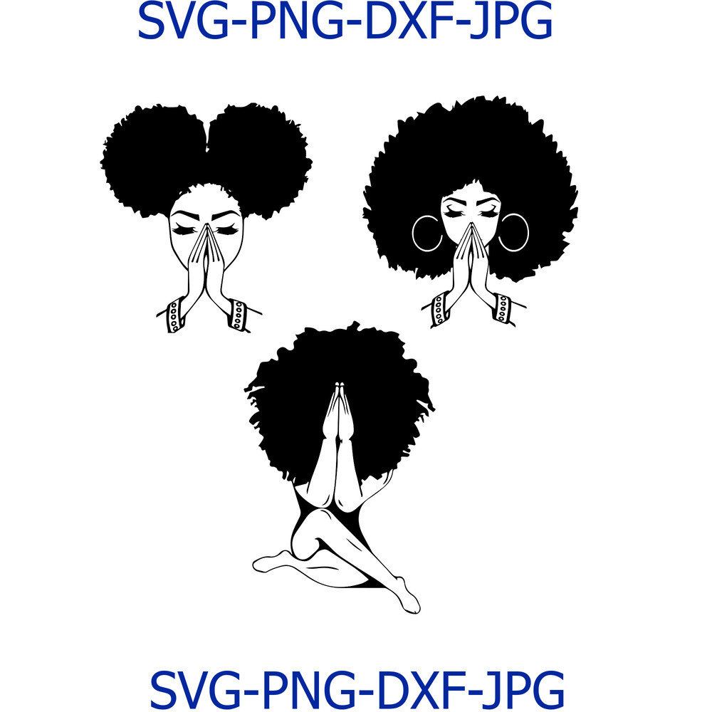 538 Afro Woman Praying.png