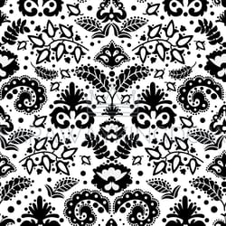 ethnic tatar ornament oriental doodle seamless pattern vector