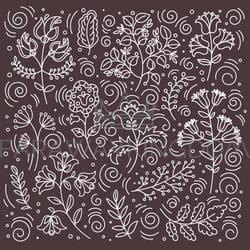 ethno print folk doodle ornament vector illustration set