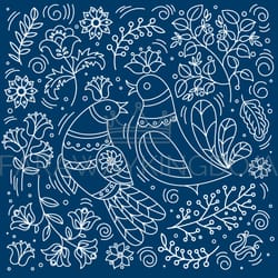 ethno set folk doodle ornament vector illustration complete