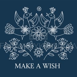 ethno wish folk doodle ornament vector illustration set