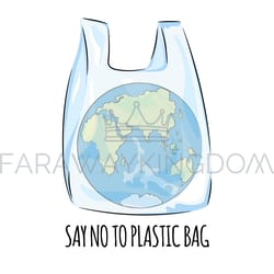 europe no plastic ecological problem vector illustration set