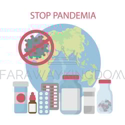 europe stop pandemia coronavirus medical protection vector